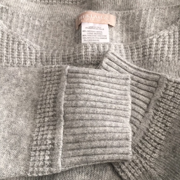 HEKLA & Co. Italian Made Marino Wool Cashmere Sweater Size LG - Picture 6 of 13